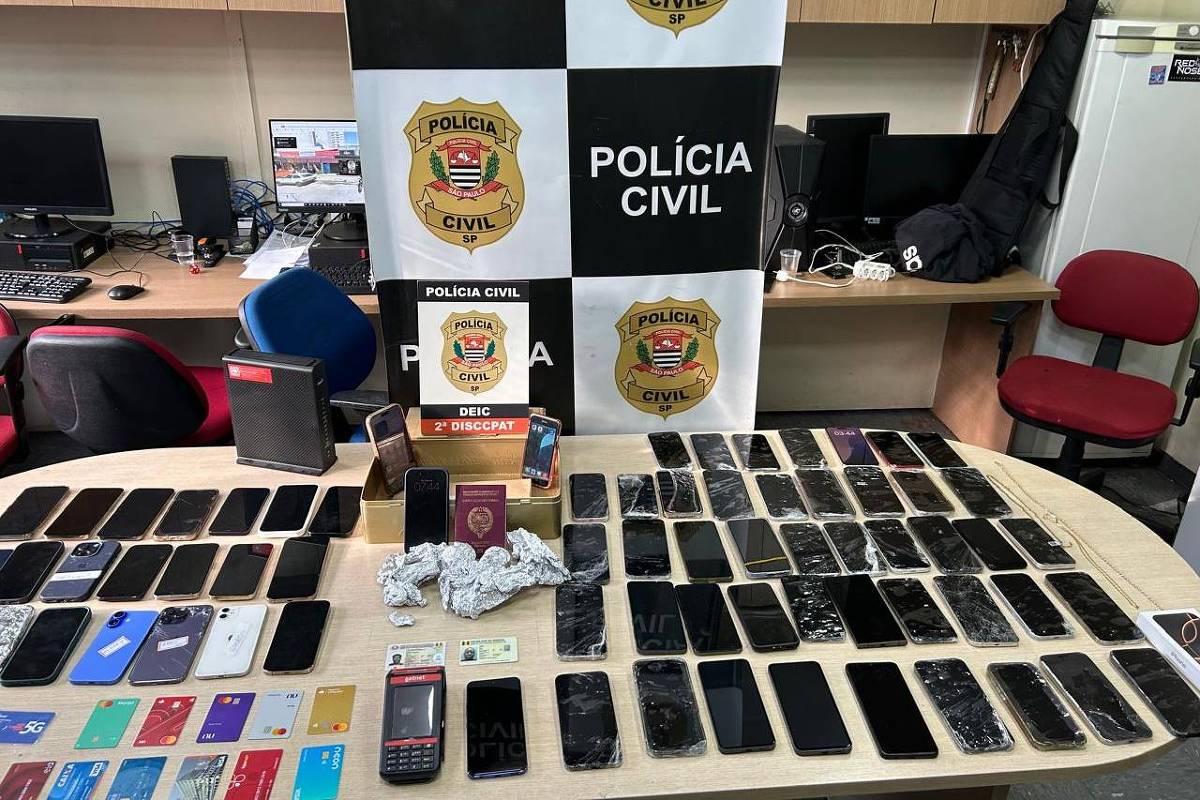 São Paulo registra redução de 13% nos roubos de celulares em 2025