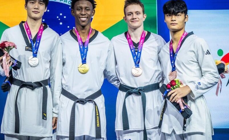 Henrique Marques ganha medalha de ouro no Mundial de Taekwondo e conquista segundo título brasileiro