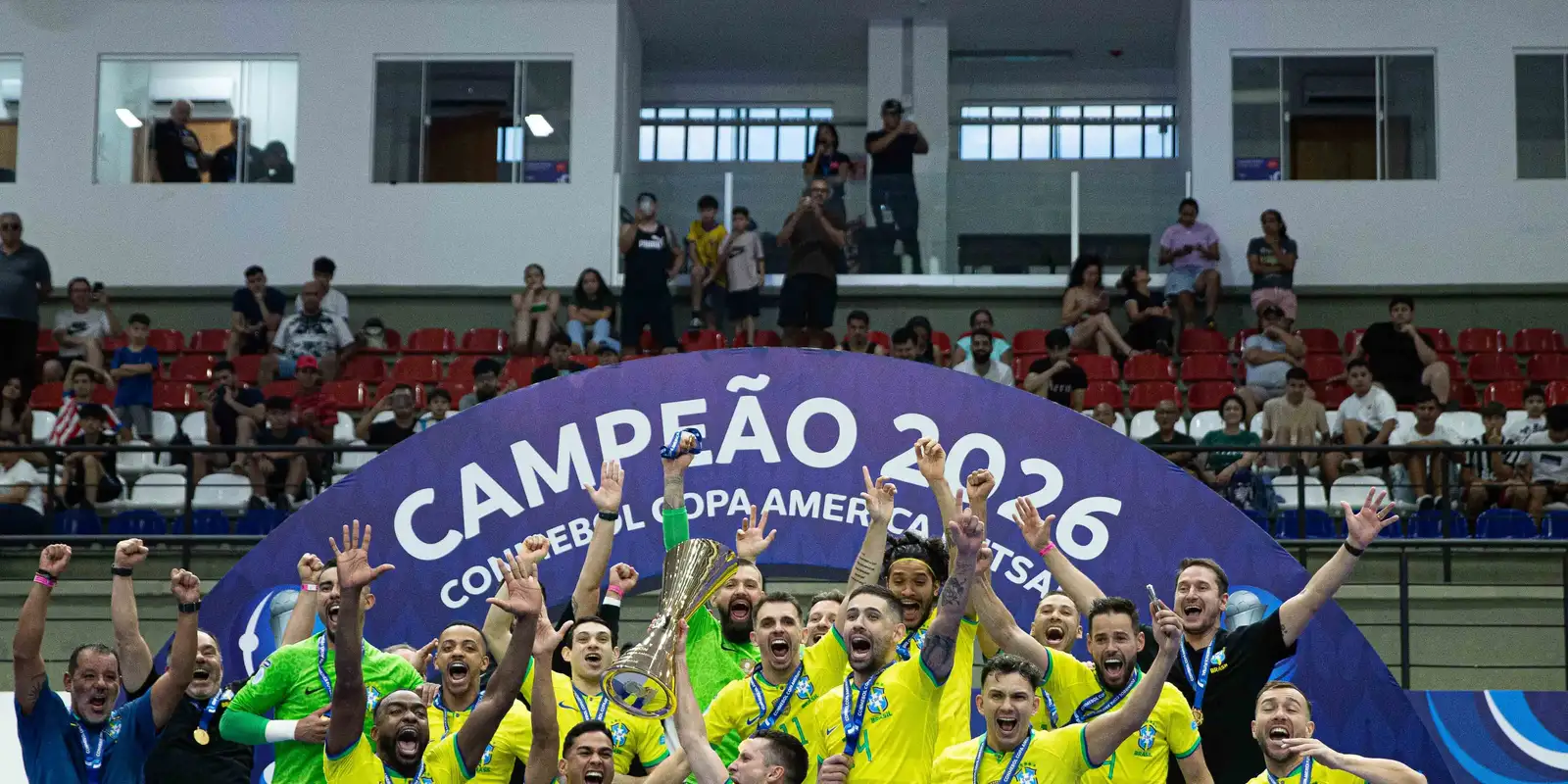 Brasil vence Argentina e conquista o 12º título da Copa América de Futsal
