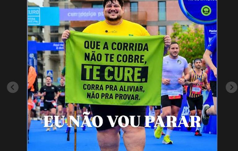 Atleta de 200 kg busca completar meia maratona em evento no dia 18 de maio de 2026