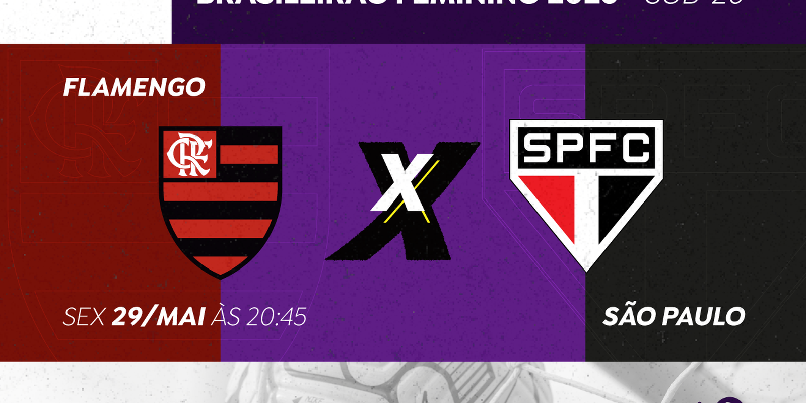 Transmissão do confronto entre Flamengo e São Paulo no Brasileirão Feminino Sub-20 pela TV Brasil