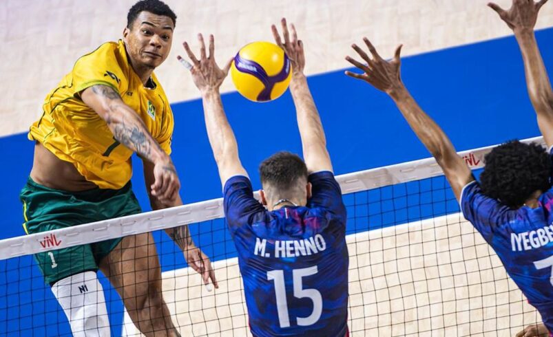 Brasil derrota a França, bicampeã olímpica, na Liga das Nações de Vôlei